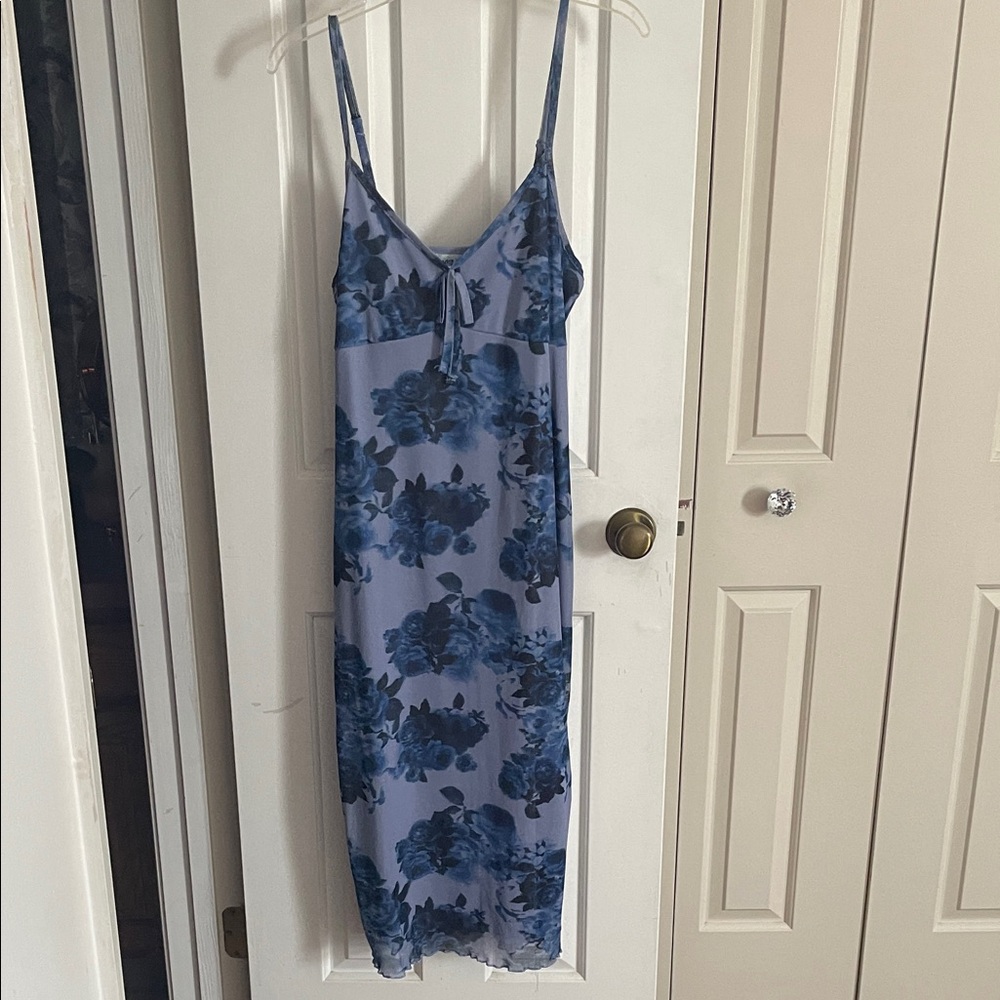 Almost Famous Blue Floral Dress